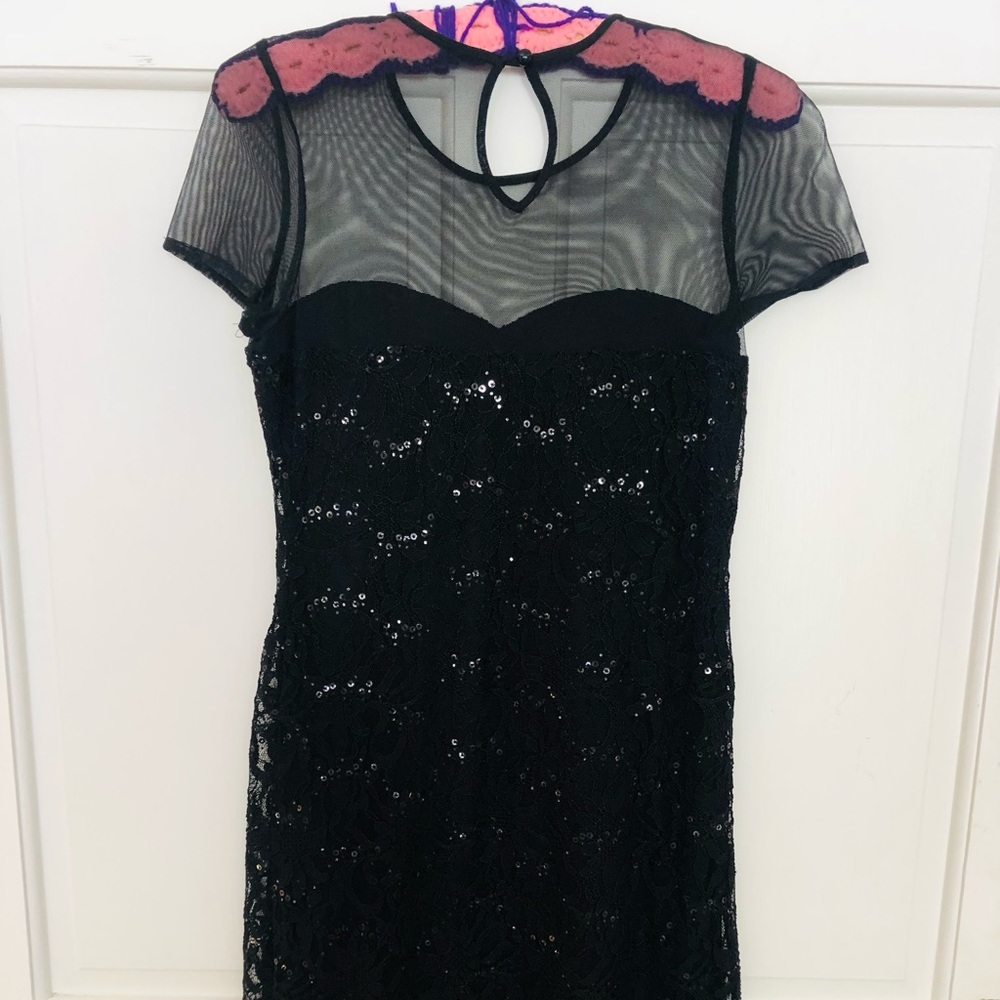 Black lace and sequin dress